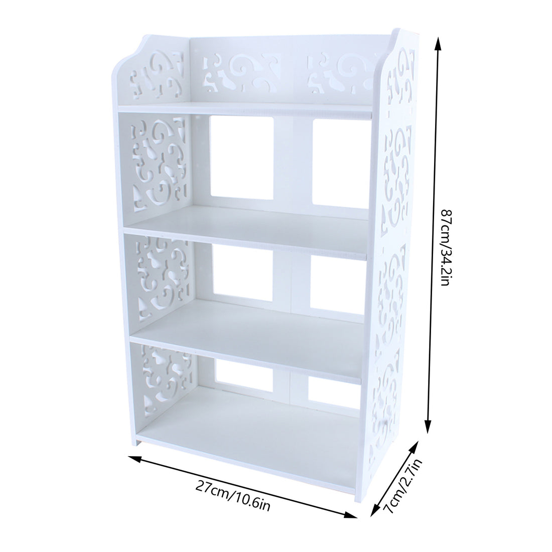 4-Tier White Shoe Rack Organizer