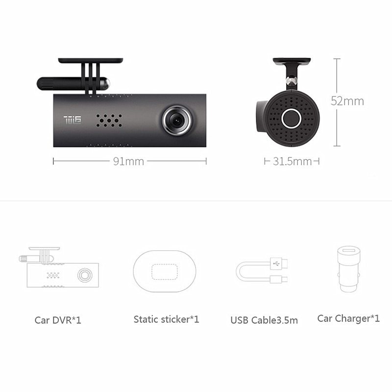 130 Degree Car Dash Camera Voice Control WiFi Full HD | Studio 57