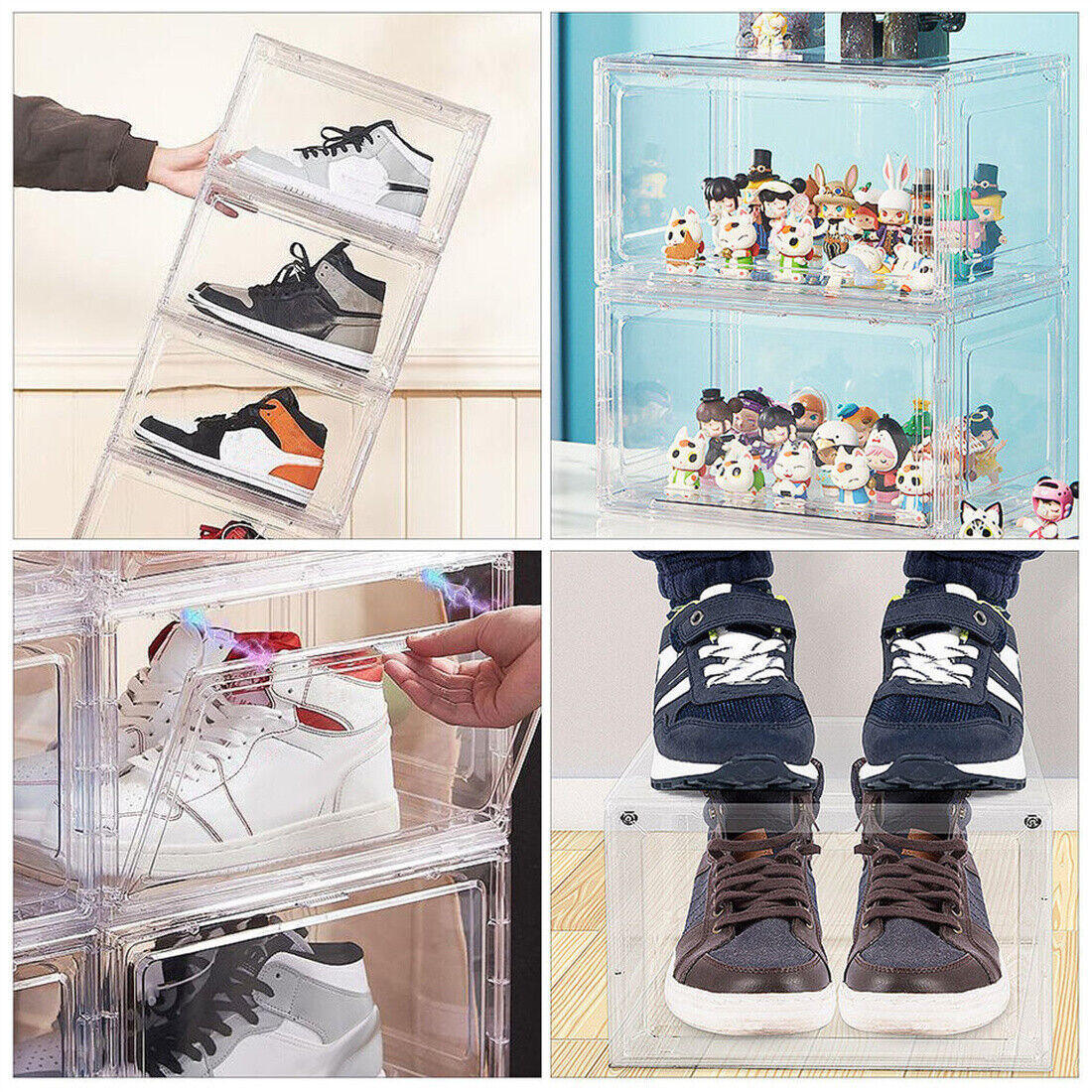 6-Pack Clear Shoe Storage Boxes